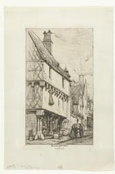 Oud huis Huis van de Muzikant w Bourges Stary dom w Bourges (tytuł na obiekcie)