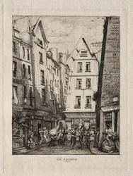 Ulica Piruet, w pobliżu targów, Paryż, 1860 r.