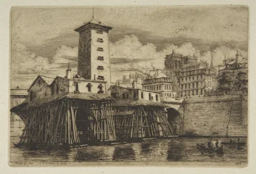 Pompa Notre-Dame, z „Akwafort Paryża”