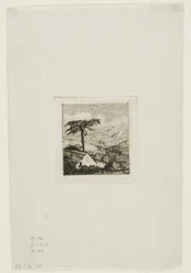 Kryta strzechą chata starego żołnierza, Akaroa, 1845 r.