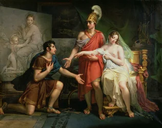 Aleksander Wielki (356-323 p.n.e.) przekazuje Kampaspe Apellesowi, 1822