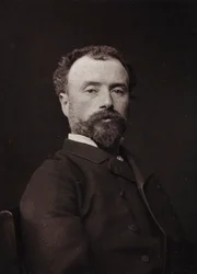 Album Artistique et Biographique, 5 rok, Salon 1885; portret francuskiego malarza Hippolyte Dominique Berteaux (1843-1926).