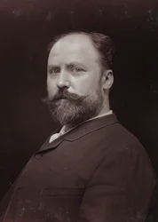 Album Artistique et Biographique, 6 rok, Salon 1885; portret francuskiego malarza Paula Grollerona (1848-1901).