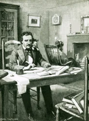 Poe przy pracy pod okiem Cataliny