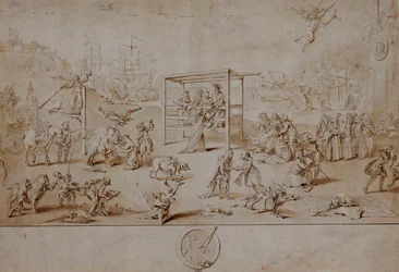 Rasa europejska: alegoryczna karykatura o stanie politycznej Europy w latach 1738-9,