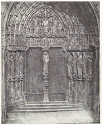 Katedra w Chartres, środkowy portal południowego transeptu; Sąd Ostateczny
