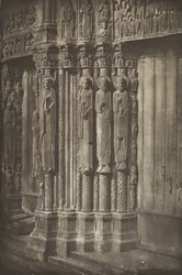 Katedra w Chartres. Prawe drzwi portalu królewskiego, strona zachodnia, XII wiek
