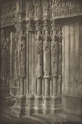 Katedra w Chartres. Prawe drzwi portalu królewskiego, strona zachodnia, XII wiek, przed lipcem 1857 r. (zdjęcie)