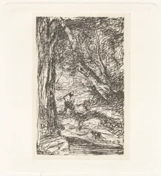 Planche XI - Le Bûcheron (Plansza XI - Drwal), ok. 1857 (druk)