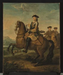Portret konny Ludwika XV (olej na płótnie)
