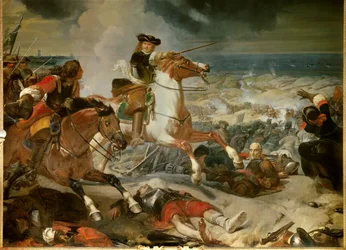 Wojna trzydziestoletnia: „”Bitwa na wydmach pod Dunkierką wygrana przez marszałka Henri de La Tour d