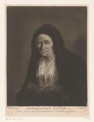 Portret nieznanej staruszki Rembrandts - siostra (tytuł na obiekcie)
