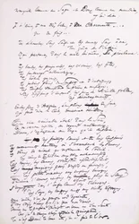 Projekt przedmowy do 2. edycji „Les Fleurs du Mal” (pióro i tusz na papierze)