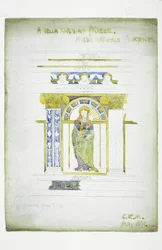 A Della Robbian [sic] Fryz, Museo Nationale, Florencja, 1891 (ołówek i akwarela na papierze)