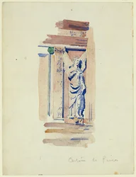 Studium posągu anioła, Certosa di Pavia, 1891