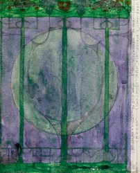 Drzewo osobistego wysiłku, Charles Rennie Mackintosh (1868-1928), ołówek i akwarela na papierze, 32x25 cm