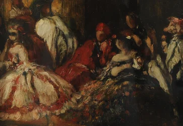 Kolacja przebierańców, ok. 1903 r.