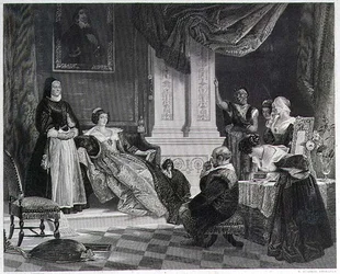 Sancho i księżna, grawerowane przez R. Staines (grafika) (patrz także 15321)