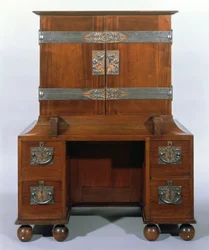 Szafka - front zamknięty, 1898 (mahoń i ostrokrzew biały) (patrz również 272466, 272468)