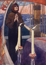 W wizji mnichowi kazano zabrać kości Andrewsa na pokład pewnego statku