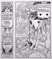 Ilustracja na okładce do Prawdziwych Roczników Krainy Bajek, Panowanie króla Herli, pod redakcją Williama Cantona, wydanej w 1900 r.