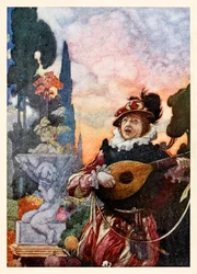 „Zaznacz, jak jedna struna, słodki mąż dla drugiej, uderza każdą w siebie nawzajem” z „Harmonia i melodia” w Pieśniach i sonetach Williama Szekspira