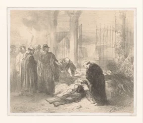 Ciała Romea i Julii wśród postaci żałobnych