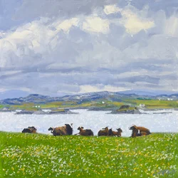 Dozing Sheep, Iona, 2015 (olej na płótnie)