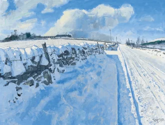 Śnieżna droga, 2014 (olej na płótnie)