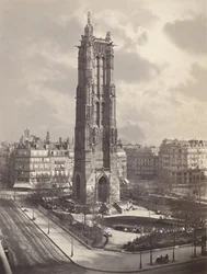 Wycieczka St. Jacques La Boucherie w Paryżu, ca. 1867.