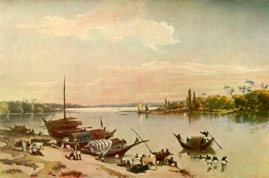 Barrackpur - Nad Gangesem w pobliżu Kalkuty, lata 40. XIX wieku, 1901.