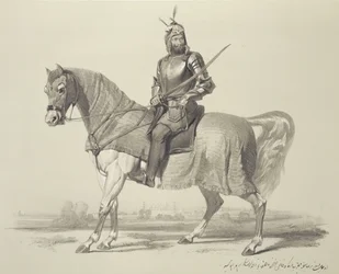 Panjab: Radża Lal Sing, tablica 13 z "Recollections of India", wyryte przez Auguste Francois Laby (1784-1860) 1847
