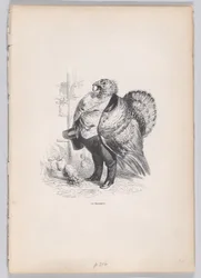 Bankier ze scen z prywatnego i publicznego życia zwierząt, ca. 1837-47.