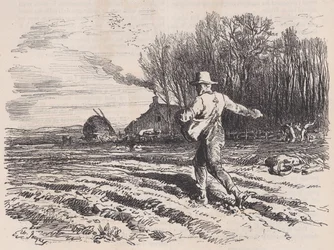 Scattering Seed, z Le Magasin Pittoresque, maj 1857.