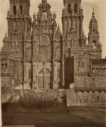 Zachodnia fasada katedry w Santiago de Compostela, Hiszpania