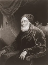 Król Jerzy III w starszym wieku. Portret. (wydrukować)