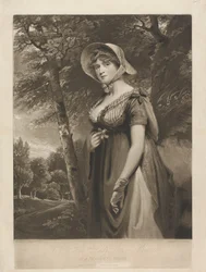 Czcigodna Lady Louisa Manners w stroju chłopskim