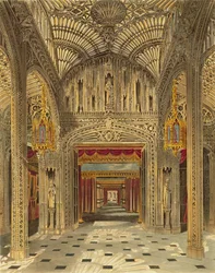 Konserwatorium w Carlton House z „Rezydencji Królewskich” Pyne, rytowane przez Richarda Reeve (ur. 1780), opublikowane w 1819