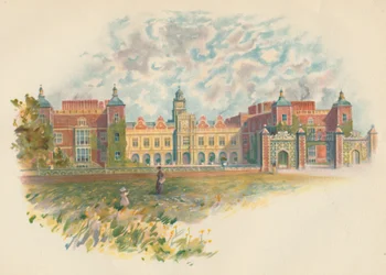Hatfield House, Hertfordshire - front południowy, c1890
