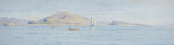 Słoneczny dzień u wybrzeży, Villefranche sur Mer, ok.1885 (położony olej na płótnie)
