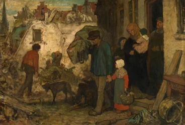 Wypędzenie (olej na desce)