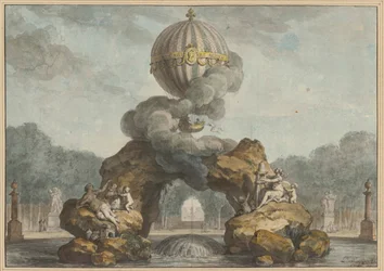 Projekt dekoracji fontanny z Charlière, 1783.