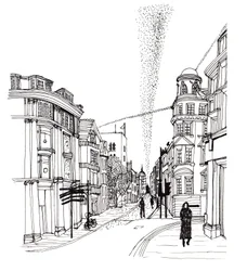 Cornmarket Street, 2019 (pióro i atrament)
