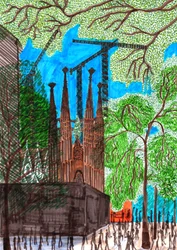 Sagrada Familia, 2017 (pędzelki)