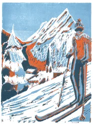 Narty, 2015, linoryt