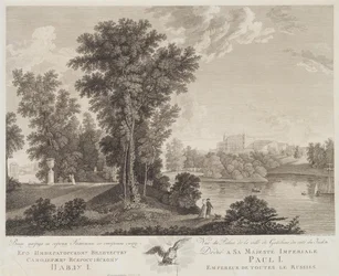 Widok na Pałac w Gatczynie od strony parku, 1799-1800