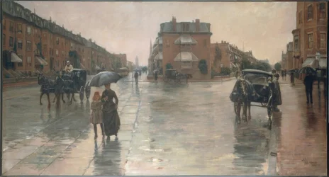 Deszczowy dzień w Bostonie, 1885