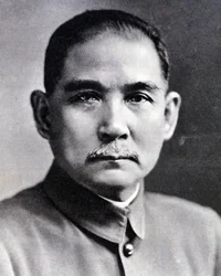 Portret Sun Yat-sena (Yat Sen, Zhongshan) (1866-1925), chińskiego rewolucjonisty i męża stanu.