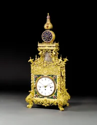 Bardzo rzadki zegar stołowy z wklejanym automatem muzycznym, prawdopodobnie Guangzhou, ok. 1790 r