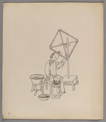 Album osobnych kart: Uprawa i produkcja jedwabiu (tusz na papierze) (zob. też 499288-303)